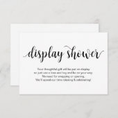 Rustikales Skript, Schwarz, Anzeigedusche Begleitkarte (Vorne/Hinten)