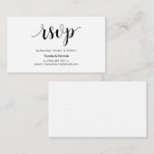 Rustikales Skript, Schwarz, Hochzeitsszenario Begleitkarte (Vorne/Hinten)