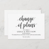 Rustikales Skript, Schwarz, Hochzeitverschiebung,  Begleitkarte (Vorne/Hinten)