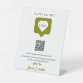 Rustikales Skripterfassen der Liebe, die QR-Code H Sockelschild (Vorderseite)