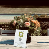 Rustikales Skripterfassen der Liebe, die QR-Code H Sockelschild