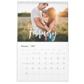 rustikales Skriptfamilie Foto Kalender (Feb 2027)