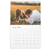 rustikales Skriptfamilie Foto Kalender (Jan 2026)