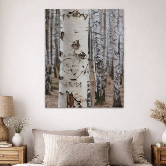 Rustikales SkriptWoods Verlobt Keepake Poster