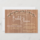 Rustikales Slat-Holz-Brautparty Einladung (Vorderseite)