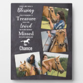 Rustikales Slate Keepake-Memorial für Pferde-Foto Fotoplatte (Vorderseite)