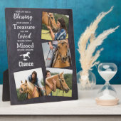 Rustikales Slate Keepake-Memorial für Pferde-Foto Fotoplatte (Seite)