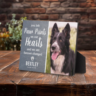Rustikales Slate Pet Memorial FOTO Fotoplatte