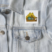 Rustikales slawisches Blockhaus mit traditionellem Button (Beispiel)