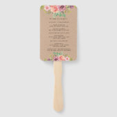 Rustikales Sommer-Blumenzwiebelprogramm Handfan Fächer (Rückseite)