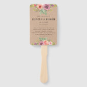 Rustikales Sommer-Blumenzwiebelprogramm Handfan Fächer (Vorderseite)