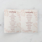 Rustikales Sommer-Flora-Folded-Hochzeitsprogramm Programm (Innenseite)