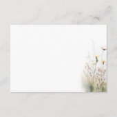 Rustikales Sommerfeld der Wildblumen Details Begleitkarte (Rückseite)