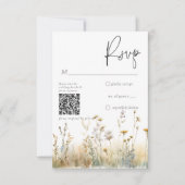 Rustikales Sommerfeld der Wildblumen RSVP Karte (Vorderseite)