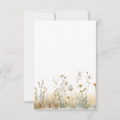 Rustikales Sommerfeld der Wildblumen RSVP Karte (Rückseite)