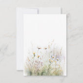 Rustikales Sommerfeld der Wildblumen Save The Date (Rückseite)