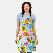 Rustikales Sommerkulstmuster Schürze (Getragen)