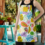 Rustikales Sommerkulstmuster Schürze<br><div class="desc">Ihr Monogramm beginnt auf dieser Schürze mit einem modernen Fruchtmuster aus Ananas,  Birnen,  Orangen,  Kirschen,  Papaya,  Trauben,  Kiwis und Pfirsichen. Sie können dieses Design auch auf andere Produkte setzen!</div>