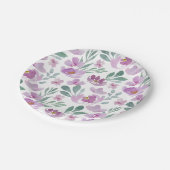 Rustikales Sommermuster Pappteller (Schrägansicht)