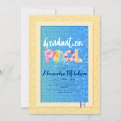 Rustikales Sommerschwimmbad Party Abschluss Einladung (Vorderseite)