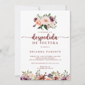 Rustikales Sommfloral Spanisches Brautparty Einladung (Vorderseite)