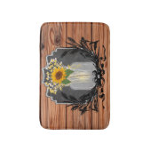 Rustikales Sonnenblume-Weckglas Badematte (Vorderseite Vertikal)