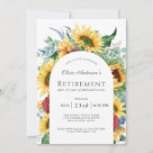 Rustikales Sonnenblumen-Arkrahmen-Party Einladung (Vorderseite)