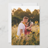 Rustikales Sonnenblumen Beige Arch Wedding Foto Save The Date (Rückseite)