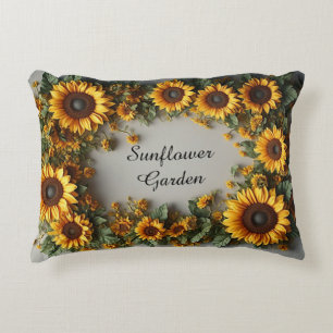 Rustikales Sonnenblumen-Blumenstrauß-Design Dekokissen