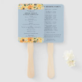 Rustikales Sonnenblumen-Bouquet-Aquarellprogramm Fächer (Vorne und Hinten)