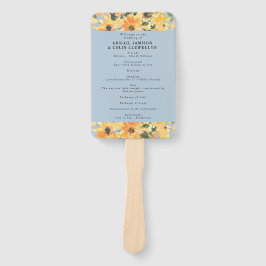 Rustikales Sonnenblumen-Bouquet-Aquarellprogramm Fächer