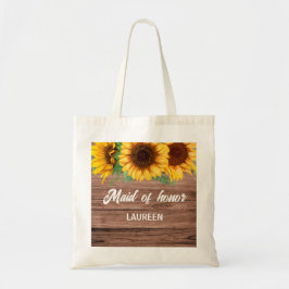 Rustikales Sonnenblumen-Brautjungfern-Geschenk  Tragetasche