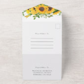 Rustikales Sonnenblumen-Brautparty All In One Einladung (Außenbereich)