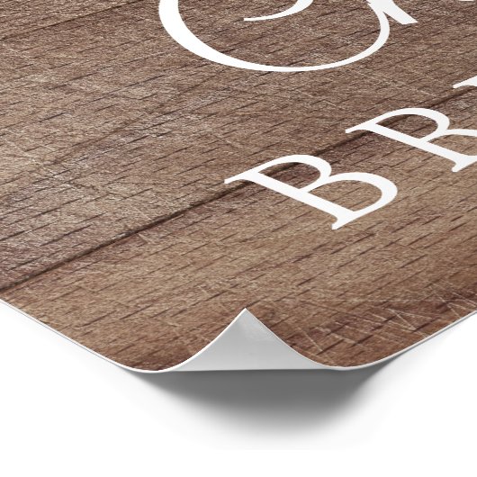 Rustikales Sonnenblumen-Brautparty Begrüßungszeich Poster (Ecke)