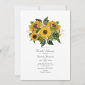 Rustikales Sonnenblumen-Brautparty Einladung (Vorderseite)