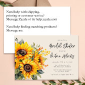 Rustikales Sonnenblumen-Brautparty Einladung