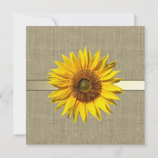 Rustikales Sonnenblumen-Brautparty Einladung (Rückseite)