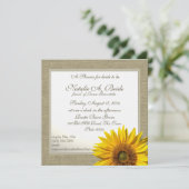 Rustikales Sonnenblumen-Brautparty Einladung (Stehend Vorderseite)