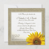Rustikales Sonnenblumen-Brautparty Einladung (Vorderseite)