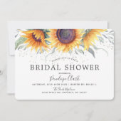 Rustikales Sonnenblumen | BRAUTPARTY Einladung (Vorderseite)