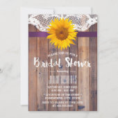 Rustikales Sonnenblumen Brautparty Laked Barn Wood Einladung (Vorderseite)