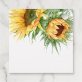 Rustikales Sonnenblumen-Brautparty Vielen Dank Geschenkanhänger (Rückseite)