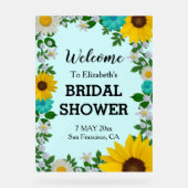 Rustikales Sonnenblumen Daisy Floral Brautparty Acrylschild (Vorderseite)