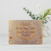 Rustikales Sonnenblumen Einladungen (Stehend Vorderseite)