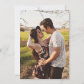 Rustikales Sonnenblumen & Foto Save the Date in Einladung (Rückseite)