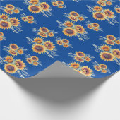 Rustikales Sonnenblumen | Geschenkpapier (Ecke)