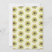 Rustikales Sonnenblumen Grenada Brautparty Einladung (Rückseite)
