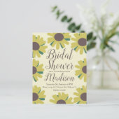 Rustikales Sonnenblumen Grenada Brautparty Postkarte (Stehend Vorderseite)