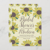 Rustikales Sonnenblumen Grenada Brautparty Postkarte (Vorne/Hinten)