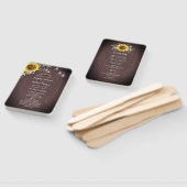 Rustikales Sonnenblumen-Hochzeitsprogramm "Jar Lig Fächer (Non-assembled)